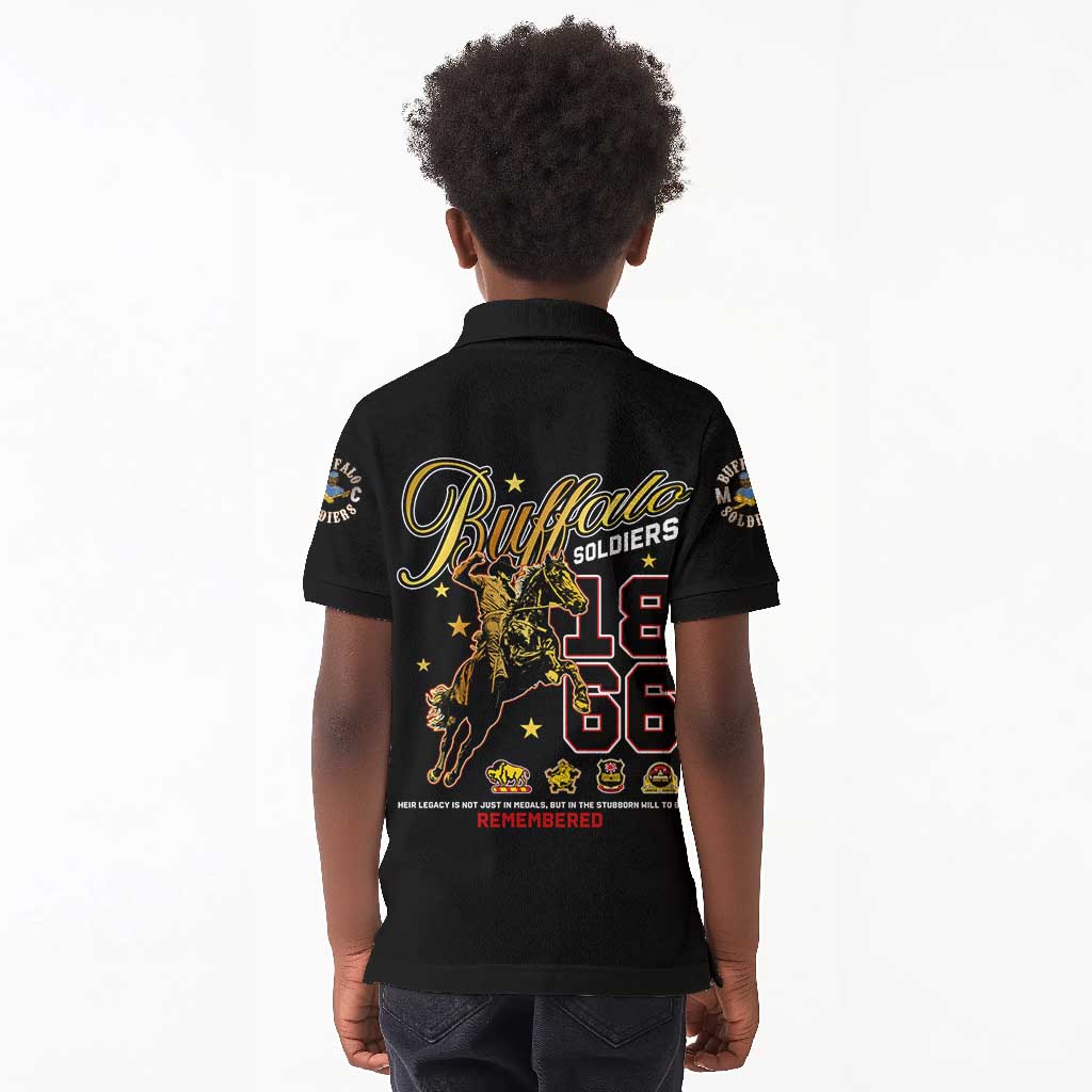 Buffalo Soldiers Kid Polo Shirt 1866-1944 African American Black Heros Legacy - African Pride