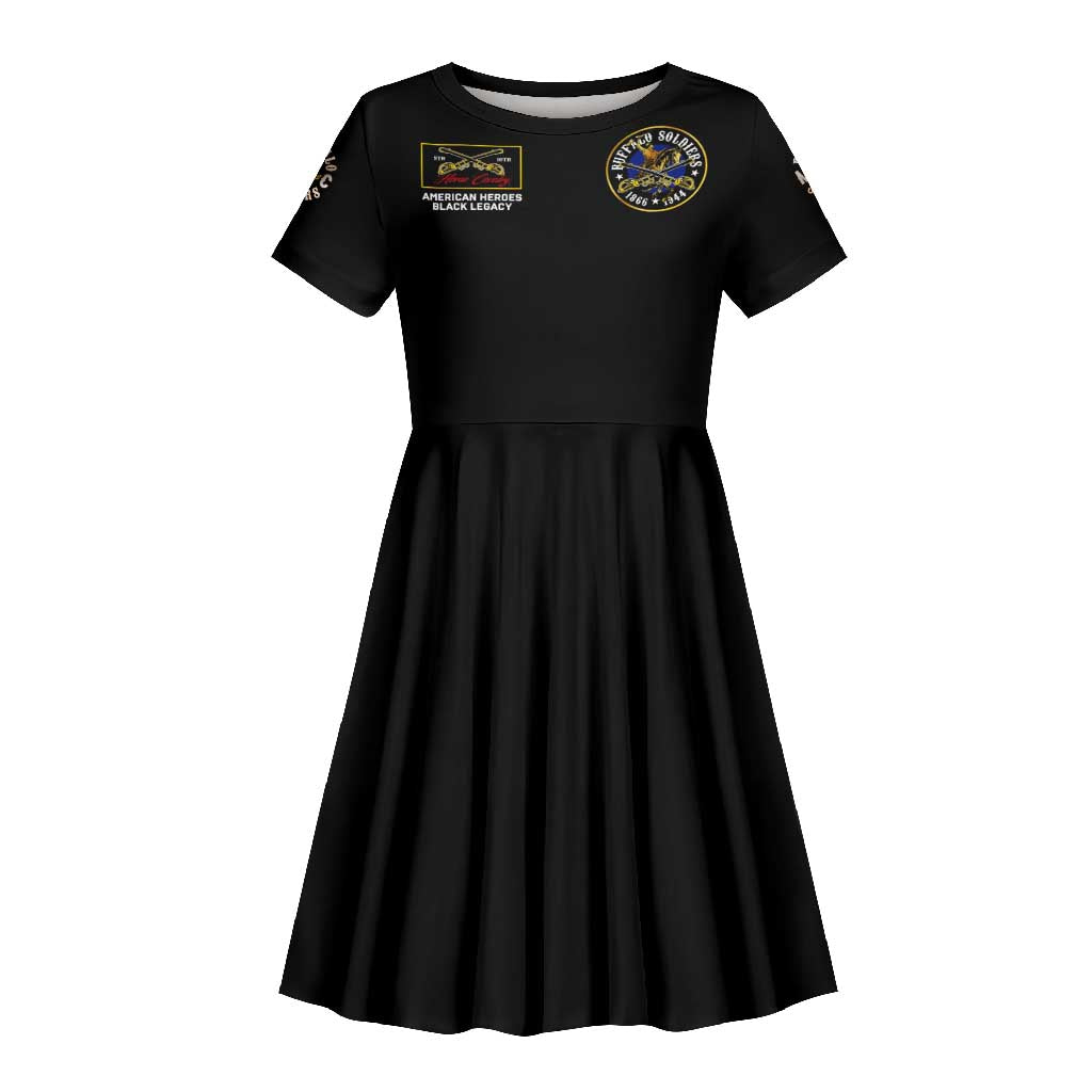 Buffalo Soldiers Kid Short Sleeve Dress 1866-1944 African American Black Heros Legacy - African Pride