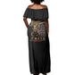 Buffalo Soldiers Off Shoulder Maxi Dress 1866-1944 African American Black Heros Legacy - African Pride