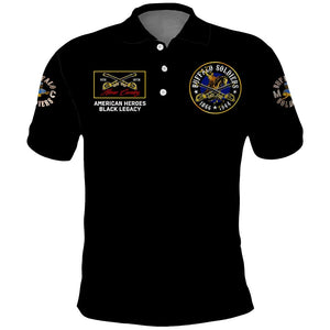 Buffalo Soldiers Polo Shirt 1866-1944 African American Black Heros Legacy - African Pride