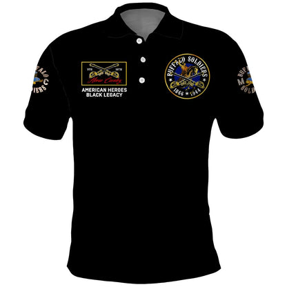 Buffalo Soldiers Polo Shirt 1866-1944 African American Black Heros Legacy - African Pride