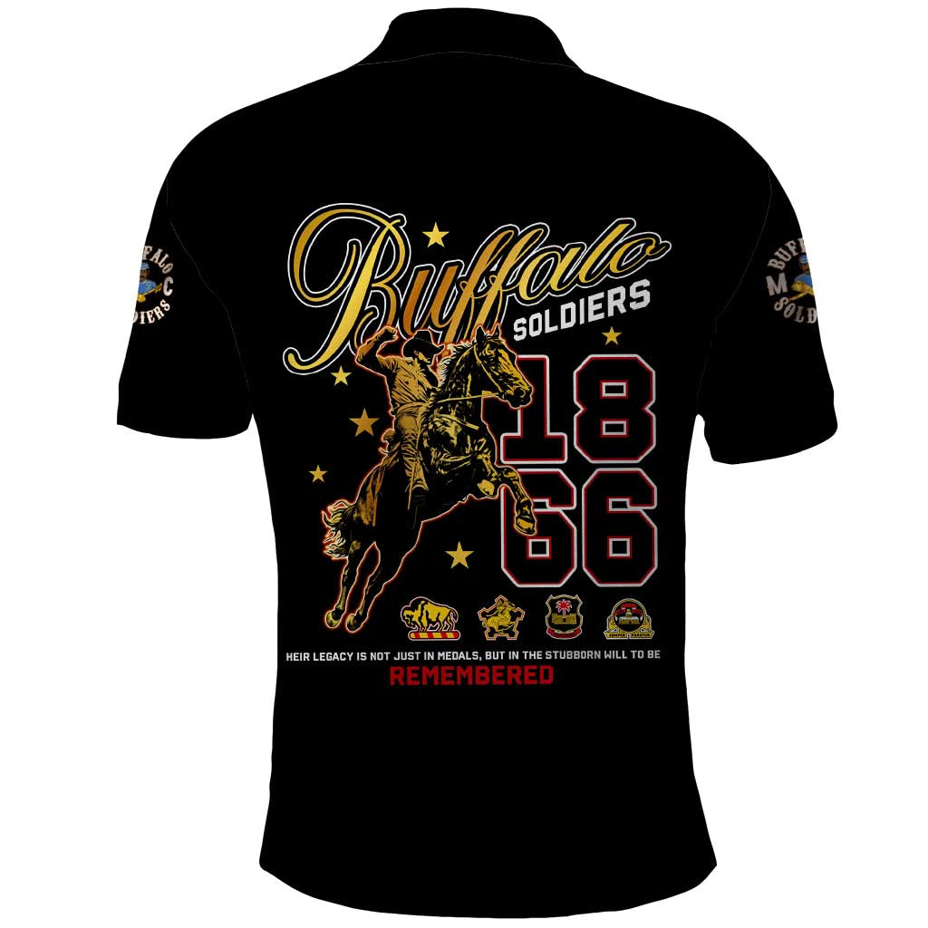 Buffalo Soldiers Polo Shirt 1866-1944 African American Black Heros Legacy - African Pride