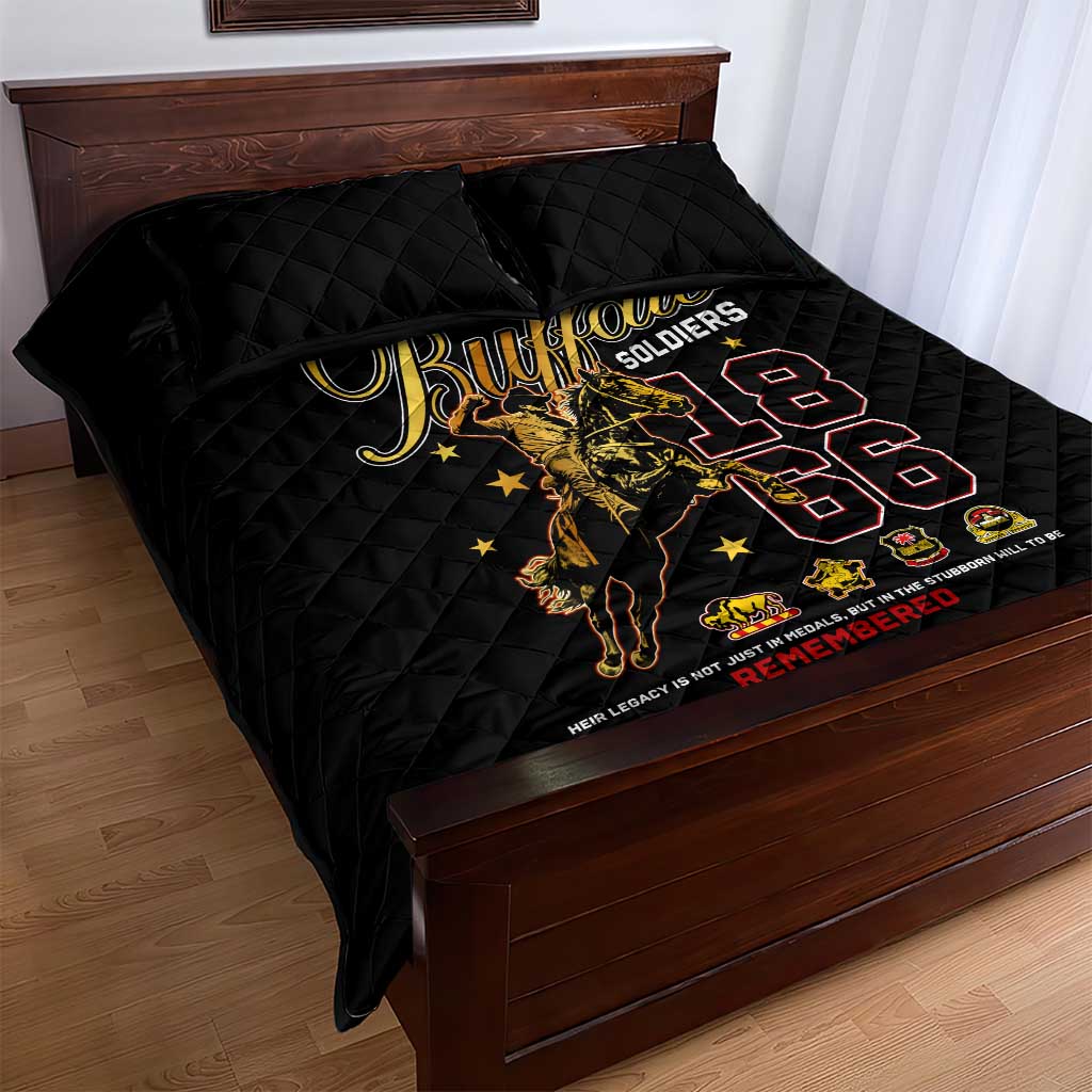Buffalo Soldiers Quilt Bed Set 1866-1944 African American Black Heros Legacy - African Pride