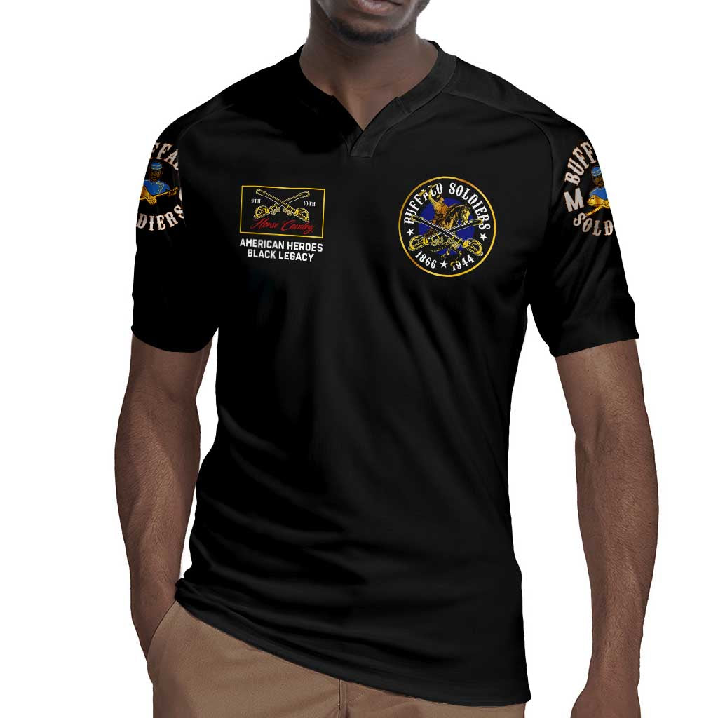 Buffalo Soldiers Rugby Jersey 1866-1944 African American Black Heros Legacy - African Pride