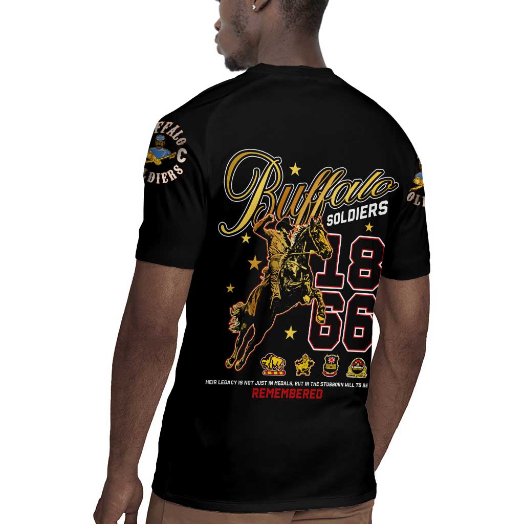 Buffalo Soldiers Rugby Jersey 1866-1944 African American Black Heros Legacy - African Pride