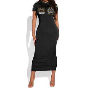 Buffalo Soldiers Short Sleeve Bodycon Dress 1866-1944 African American Black Heros Legacy - African Pride