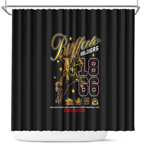 Buffalo Soldiers Shower Curtain 1866-1944 African American Black Heros Legacy - African Pride