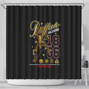Buffalo Soldiers Shower Curtain 1866-1944 African American Black Heros Legacy - African Pride