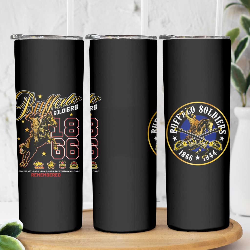 Buffalo Soldiers Skinny Tumbler 1866-1944 African American Black Heros Legacy - African Pride