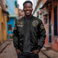 Buffalo Soldiers Sleeve Zip Bomber Jacket 1866-1944 African American Black Heros Legacy - African Pride