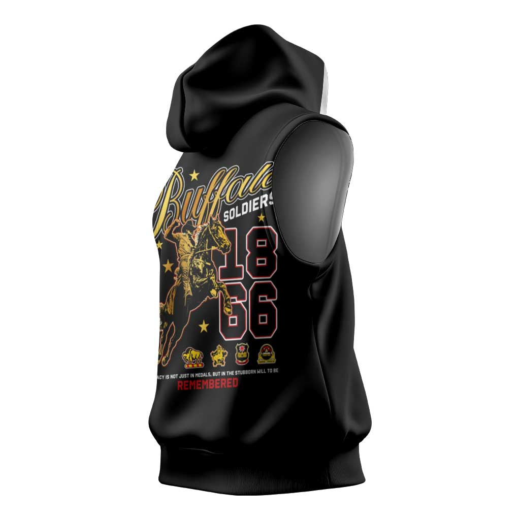 Buffalo Soldiers Sleeveless Hoodie 1866-1944 African American Black Heros Legacy - African Pride