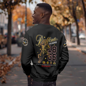 Buffalo Soldiers Sweatshirt 1866-1944 African American Black Heros Legacy - African Pride