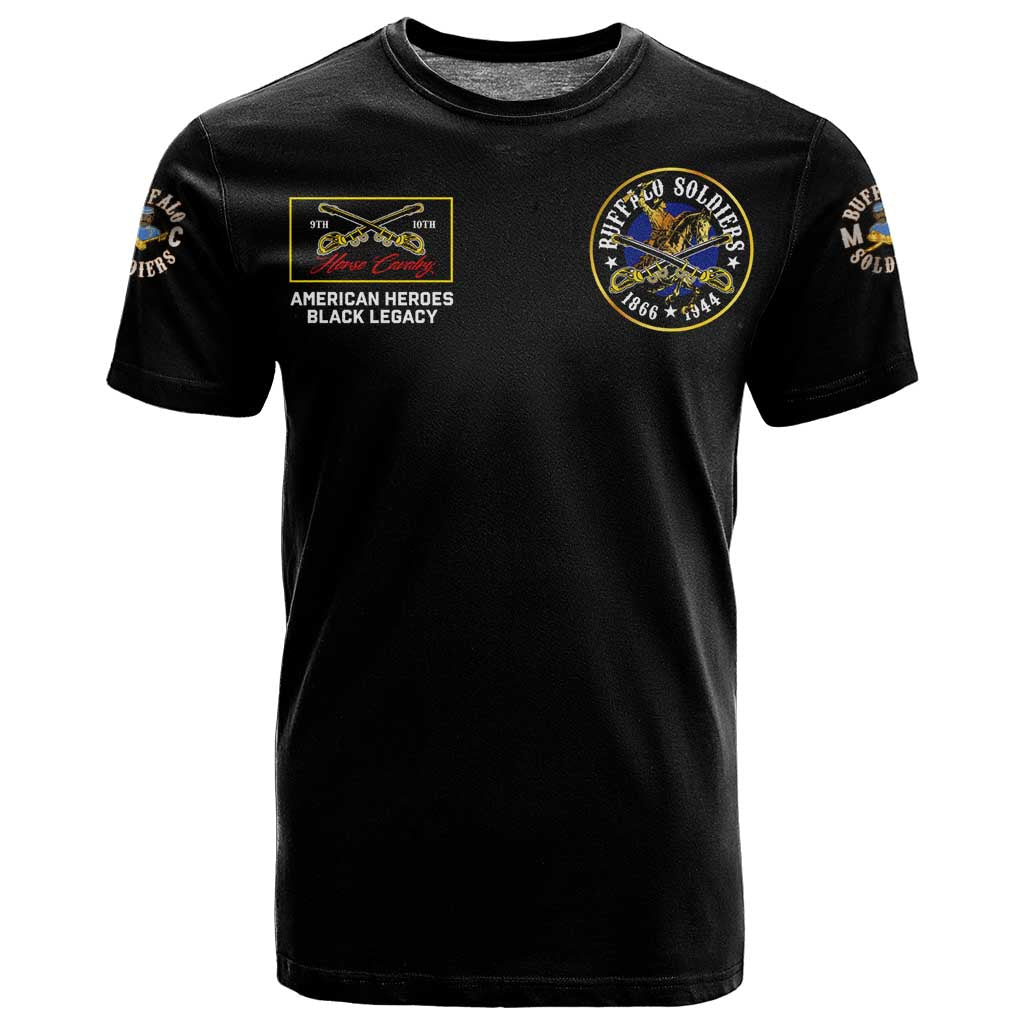 Buffalo Soldiers T shirt 1866-1944 African American Black Heros Legacy - African Pride