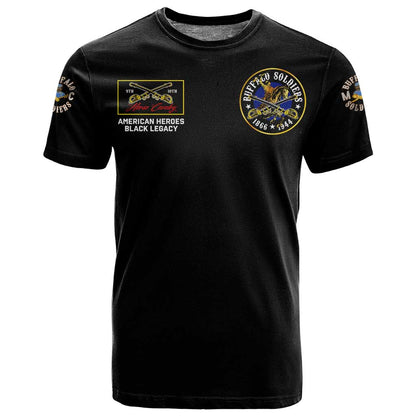 Buffalo Soldiers T shirt 1866-1944 African American Black Heros Legacy - African Pride