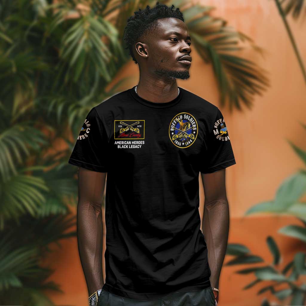 Buffalo Soldiers T shirt 1866-1944 African American Black Heros Legacy - African Pride