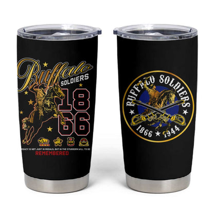 Buffalo Soldiers Tumbler Cup 1866-1944 African American Black Heros Legacy - African Pride