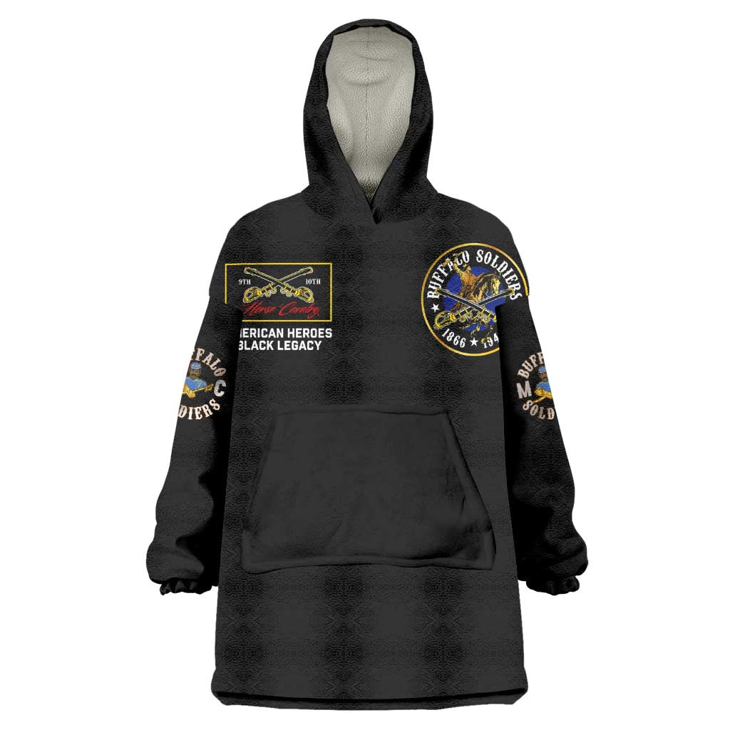 Buffalo Soldiers Wearable Blanket Hoodie 1866-1944 African American Black Heros Legacy - African Pride