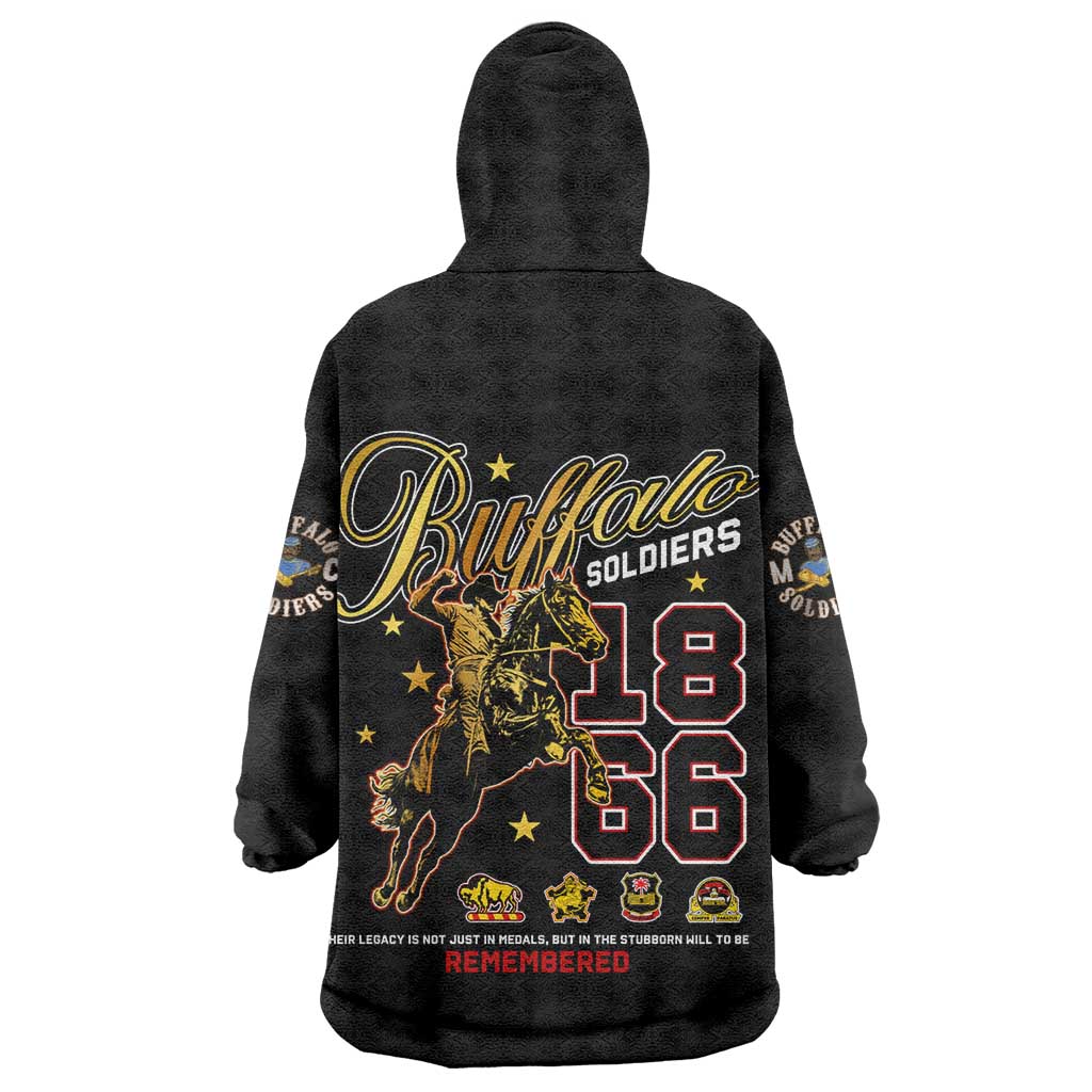 Buffalo Soldiers Wearable Blanket Hoodie 1866-1944 African American Black Heros Legacy - African Pride