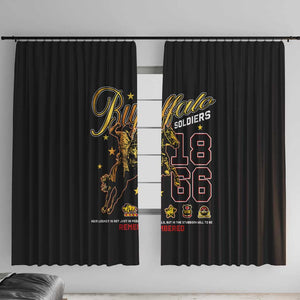 Buffalo Soldiers Window Curtain 1866-1944 African American Black Heros Legacy - African Pride