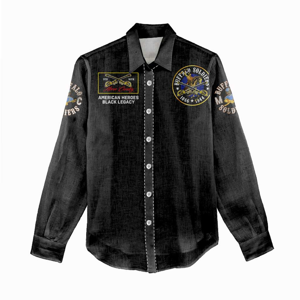 Buffalo Soldiers Women Casual Shirt 1866-1944 African American Black Heros Legacy - African Pride