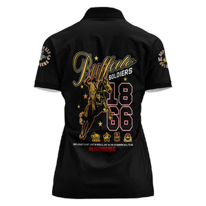 Buffalo Soldiers Women Polo Shirt 1866-1944 African American Black Heros Legacy - African Pride