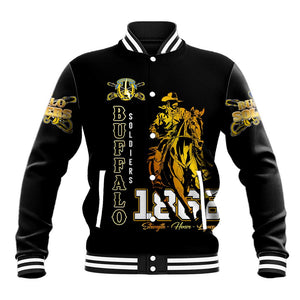Strength Honor Legacy Buffalo Soldiers Baseball Jacket African American Cavalry Tribute - African Pride