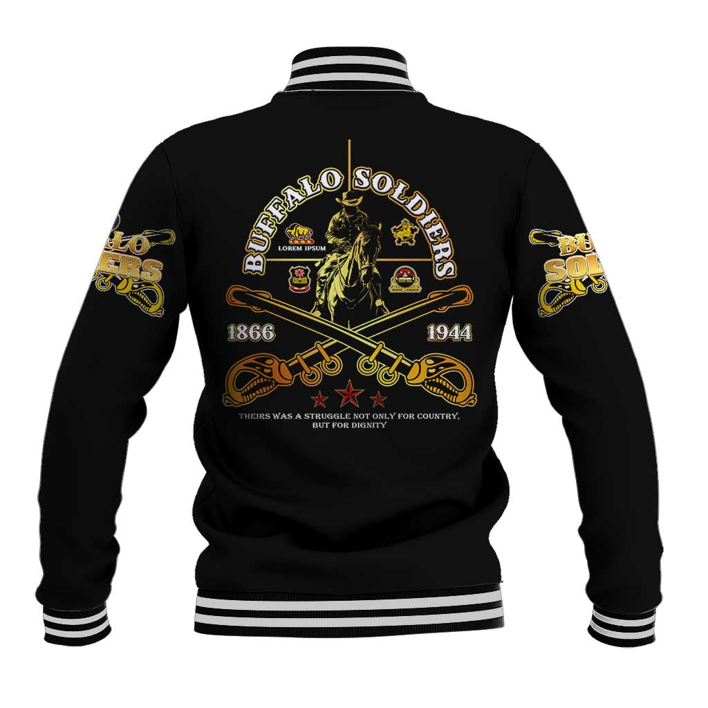 Strength Honor Legacy Buffalo Soldiers Baseball Jacket African American Cavalry Tribute - African Pride