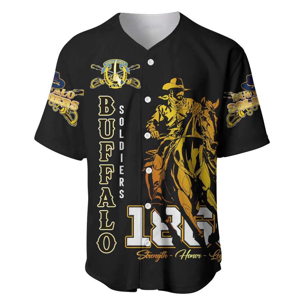 Strength Honor Legacy Buffalo Soldiers Baseball Jersey African American Cavalry Tribute - African Pride