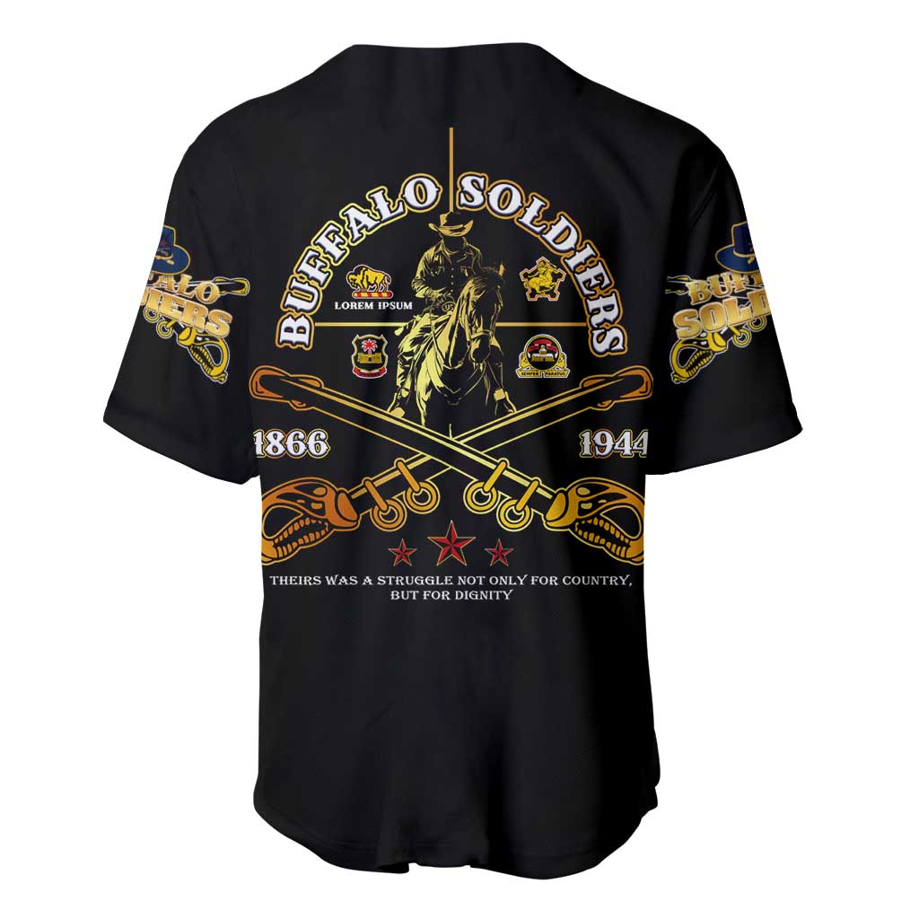 Strength Honor Legacy Buffalo Soldiers Baseball Jersey African American Cavalry Tribute - African Pride