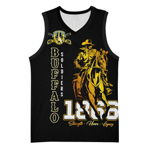 Strength Honor Legacy Buffalo Soldiers Basketball Jersey African American Cavalry Tribute - African Pride