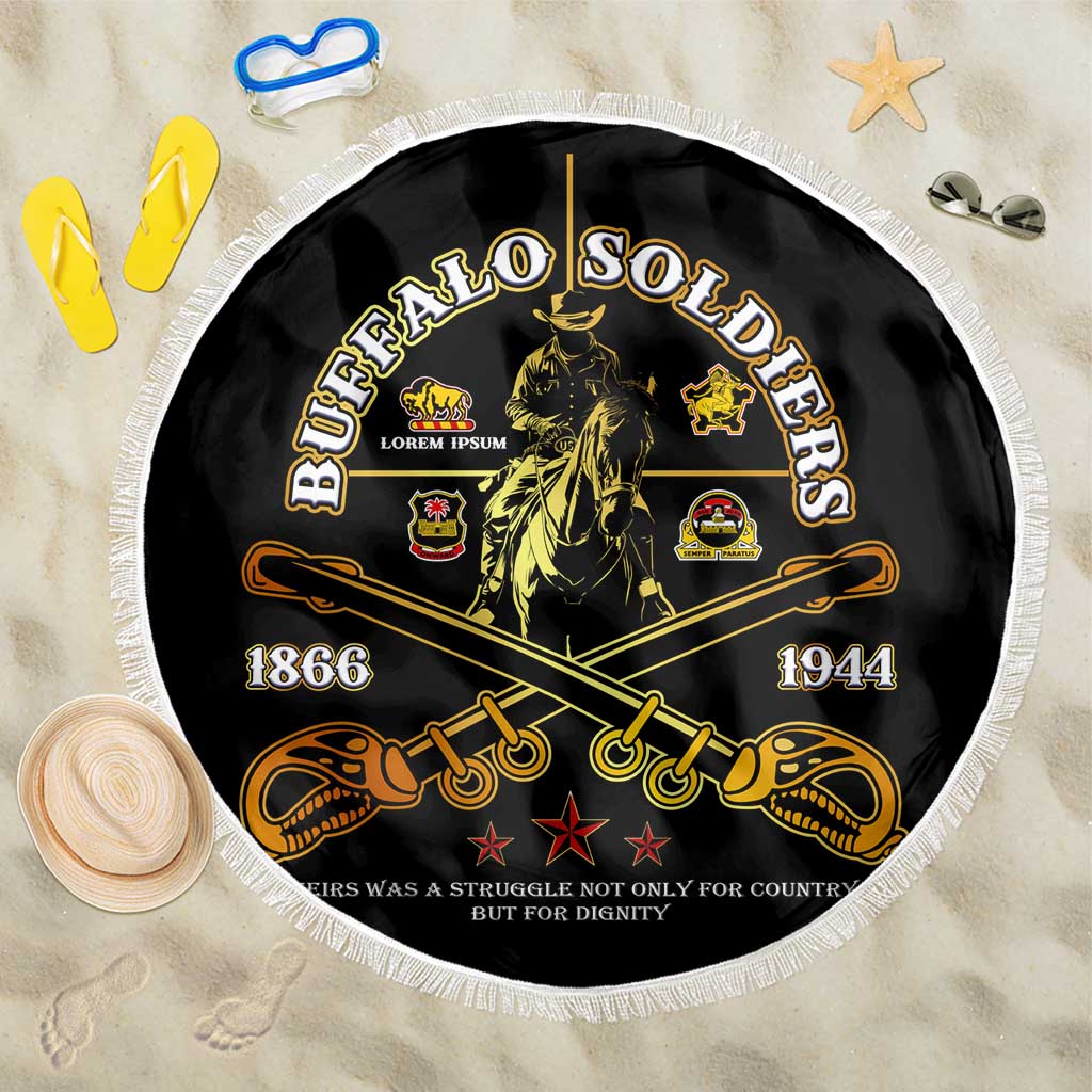 Strength Honor Legacy Buffalo Soldiers Beach Blanket African American Cavalry Tribute - African Pride