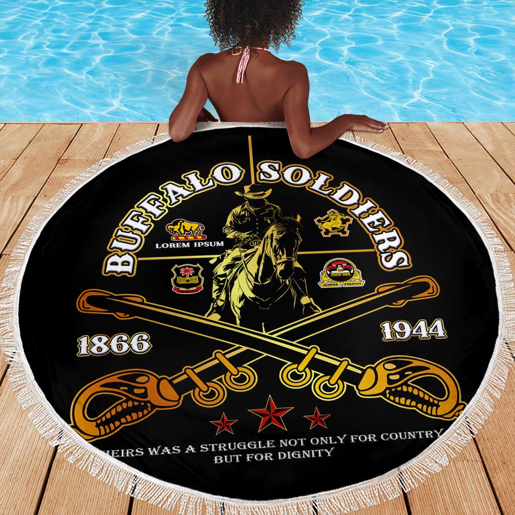 Strength Honor Legacy Buffalo Soldiers Beach Blanket African American Cavalry Tribute - African Pride
