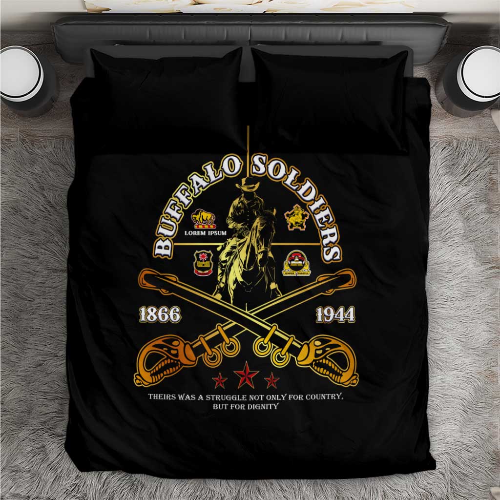 Strength Honor Legacy Buffalo Soldiers Bedding Set African American Cavalry Tribute - African Pride