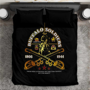 Strength Honor Legacy Buffalo Soldiers Bedding Set African American Cavalry Tribute - African Pride