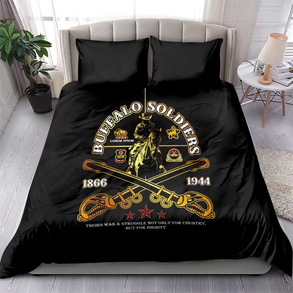 Strength Honor Legacy Buffalo Soldiers Bedding Set African American Cavalry Tribute - African Pride