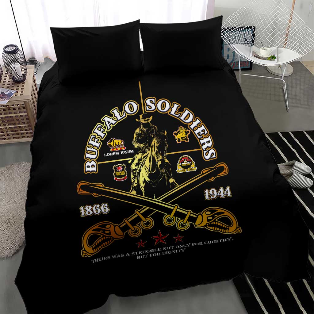 Strength Honor Legacy Buffalo Soldiers Bedding Set African American Cavalry Tribute - African Pride