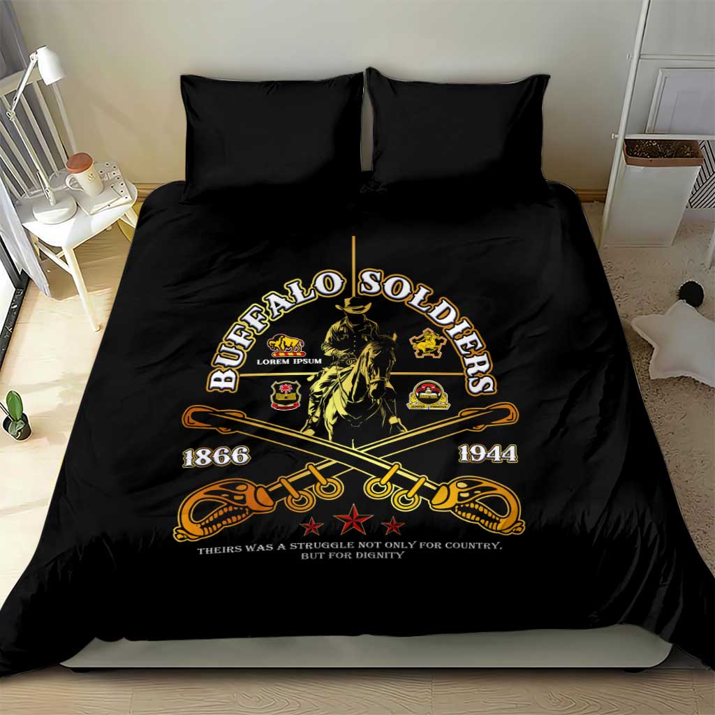 Strength Honor Legacy Buffalo Soldiers Bedding Set African American Cavalry Tribute - African Pride