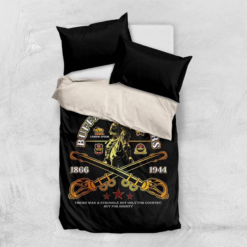 Strength Honor Legacy Buffalo Soldiers Bedding Set African American Cavalry Tribute - African Pride