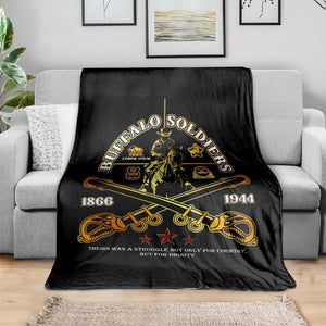 Strength Honor Legacy Buffalo Soldiers Blanket African American Cavalry Tribute - African Pride