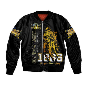 Strength Honor Legacy Buffalo Soldiers Bomber Jacket African American Cavalry Tribute - African Pride