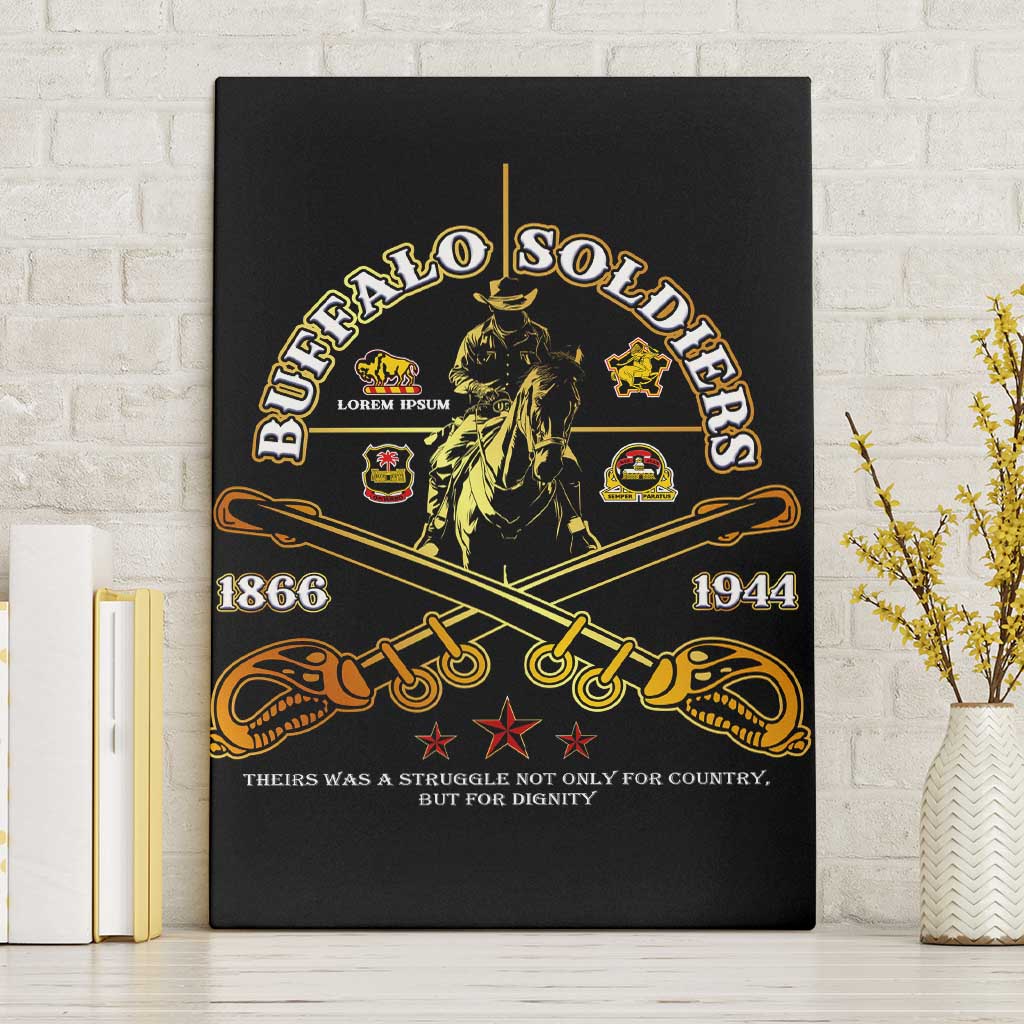Strength Honor Legacy Buffalo Soldiers Canvas Wall Art African American Cavalry Tribute - African Pride