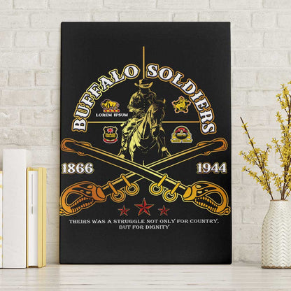 Strength Honor Legacy Buffalo Soldiers Canvas Wall Art African American Cavalry Tribute - African Pride