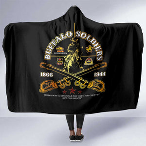 Strength Honor Legacy Buffalo Soldiers Hooded Blanket African American Cavalry Tribute - African Pride