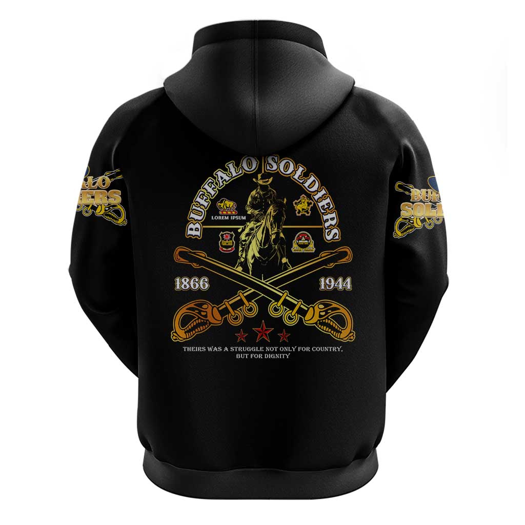 Strength Honor Legacy Buffalo Soldiers Hoodie African American Cavalry Tribute - African Pride