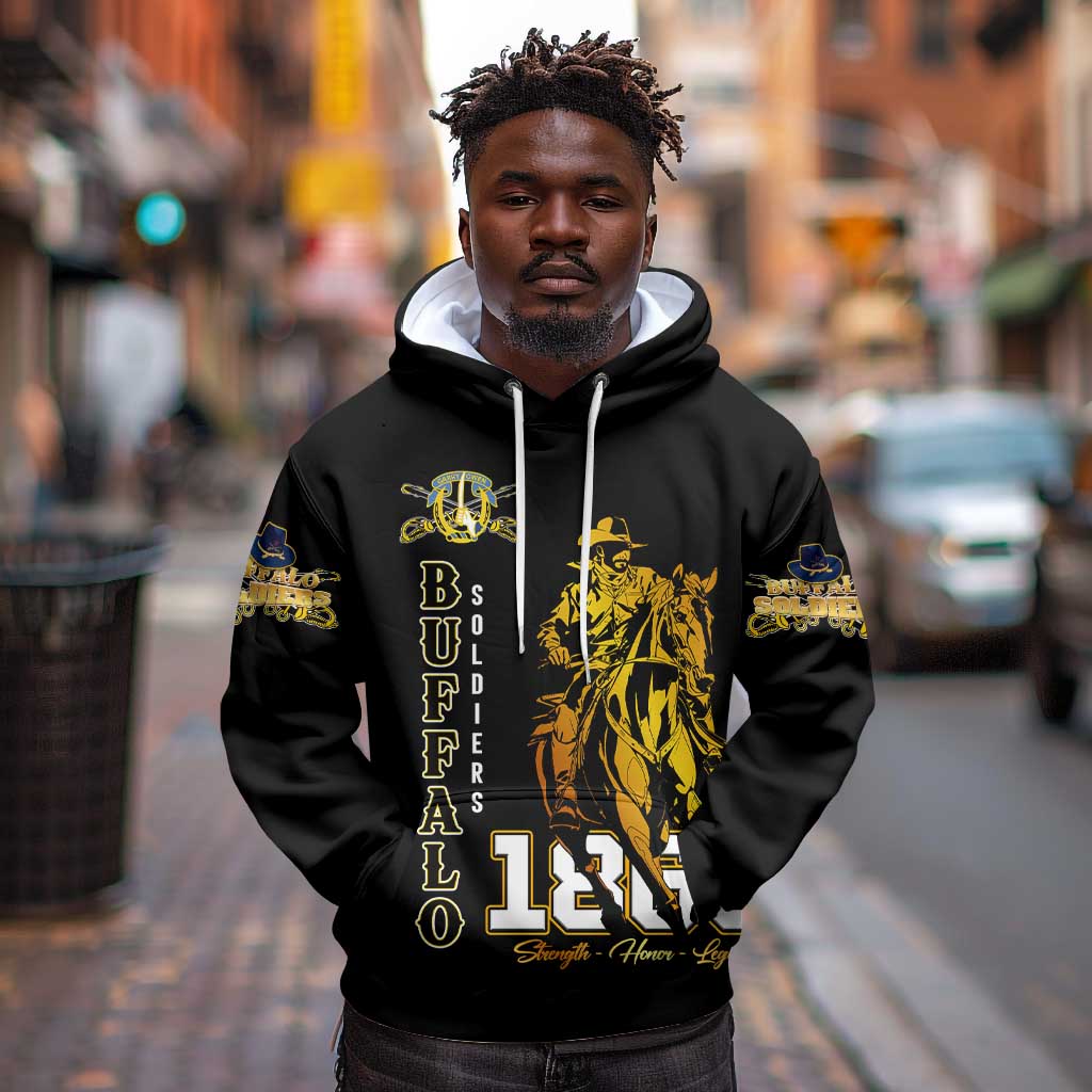 Strength Honor Legacy Buffalo Soldiers Hoodie African American Cavalry Tribute - African Pride