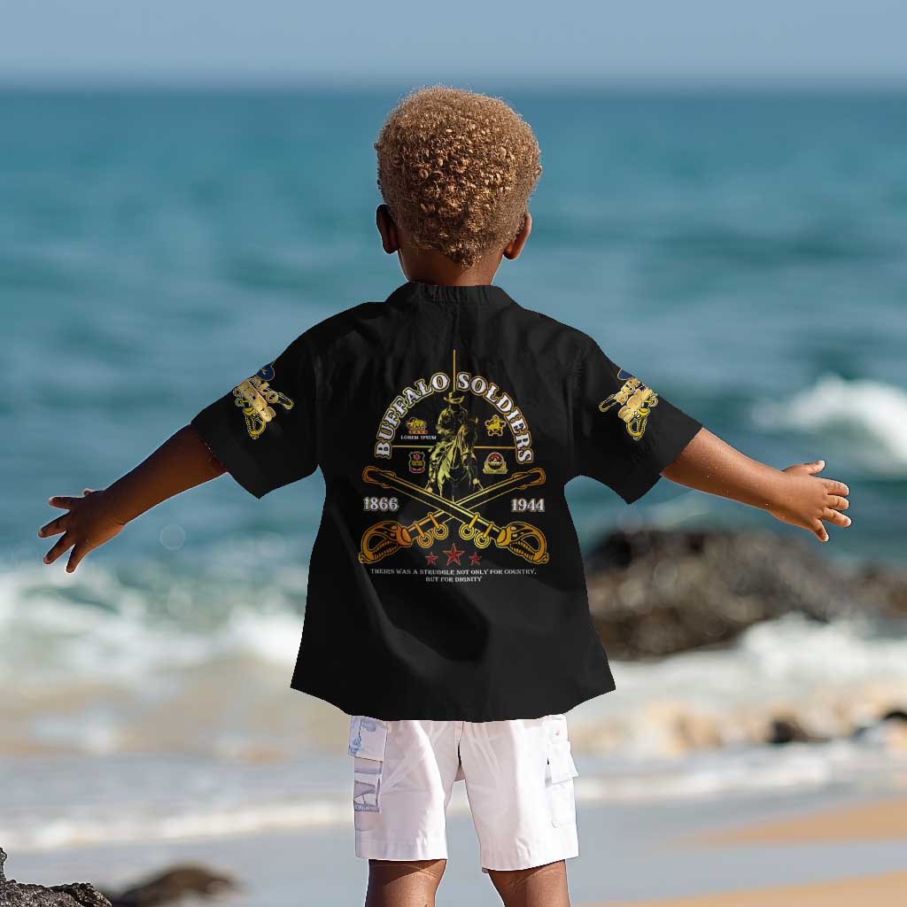 Strength Honor Legacy Buffalo Soldiers Kid Hawaiian Shirt African American Cavalry Tribute - African Pride