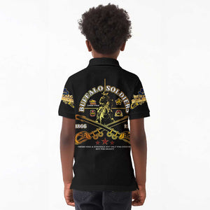 Strength Honor Legacy Buffalo Soldiers Kid Polo Shirt African American Cavalry Tribute - African Pride
