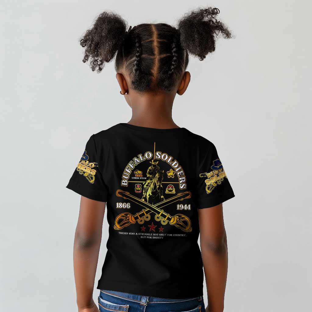 Strength Honor Legacy Buffalo Soldiers Kid T shirt African American Cavalry Tribute - African Pride