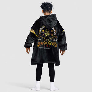 Strength Honor Legacy Buffalo Soldiers Kid Wearable Blanket Hoodie African American Cavalry Tribute - African Pride