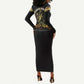 Strength Honor Legacy Buffalo Soldiers Long Sleeve Bodycon Dress African American Cavalry Tribute - African Pride